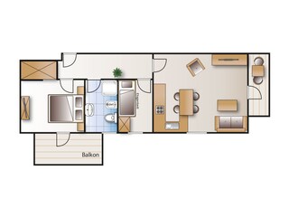 Vakantieappartement Bolsterlang Grondplan 11