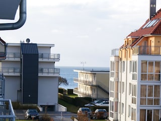 seitlicher Meerblick vom Balkon