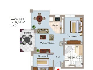 Appartement de vacances Großenbrode Plan d'étage 23