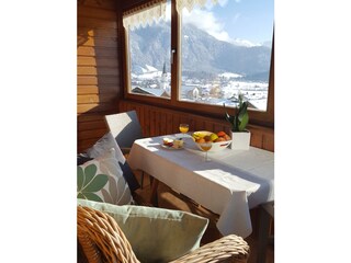 Balkon/Veranda - Aussicht im Winter