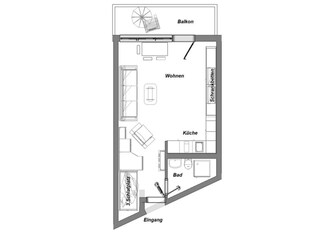 Grundriss der Ferienwohnung