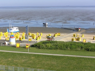 Blick vom Balkon auf die Nordsee