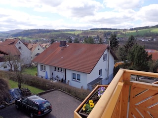 Blick vom Balkon Richtung Wasserkuppe