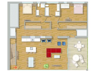 Vakantieappartement Schenna Grondplan 36