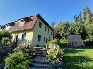 Blick auf Loft und Sauna