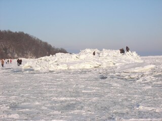 Eisverwerfungen  in Thiessow