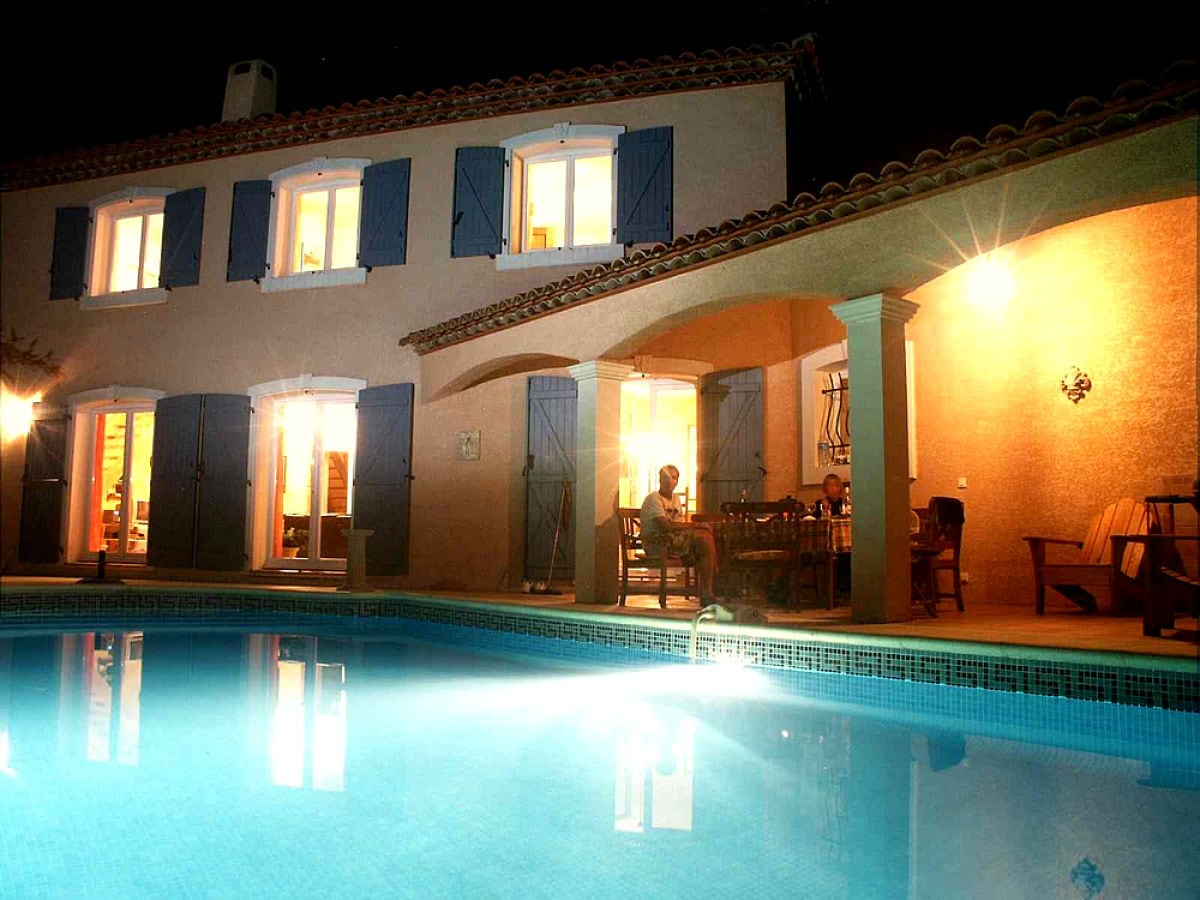 The pool at night