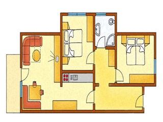 Appartamento per vacanze Welsberg-Taisten Pianta del piano 21