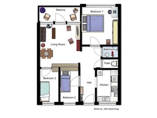 Appartamento Egmond aan Zee Pianta del piano 30