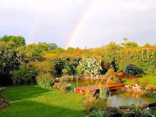 Garten nach einem Sommerregen