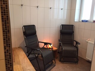 Sauna im Erdgeschoss