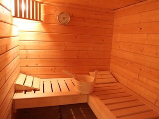 Blick in die Sauna
