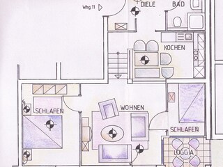 Holiday apartment Binz Floor Plan 21