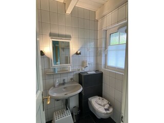 Badezimmer unten. Klein aber fein