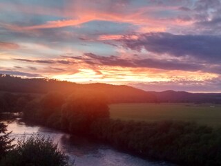 ein Sonnenuntergang an der Werra