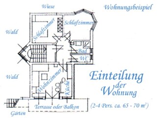 Vakantieappartement Höfen Grondplan 77