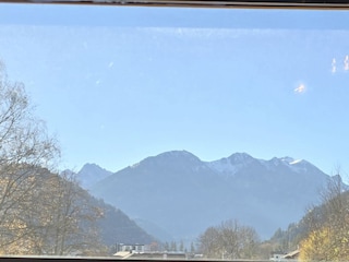 Ausblick FEWO Schlafzimmer ins Lechtal
