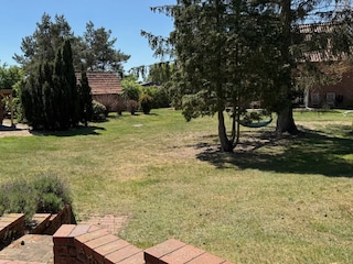 Blick von Grillecke in denGarten