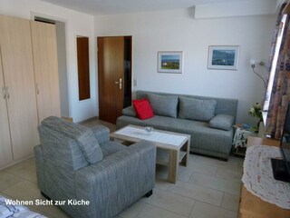 Wohnen Sicht zur Küche