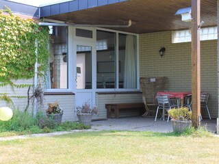 Die überdachte Terrasse