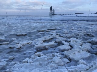 Eisschollen auf der Nordsee