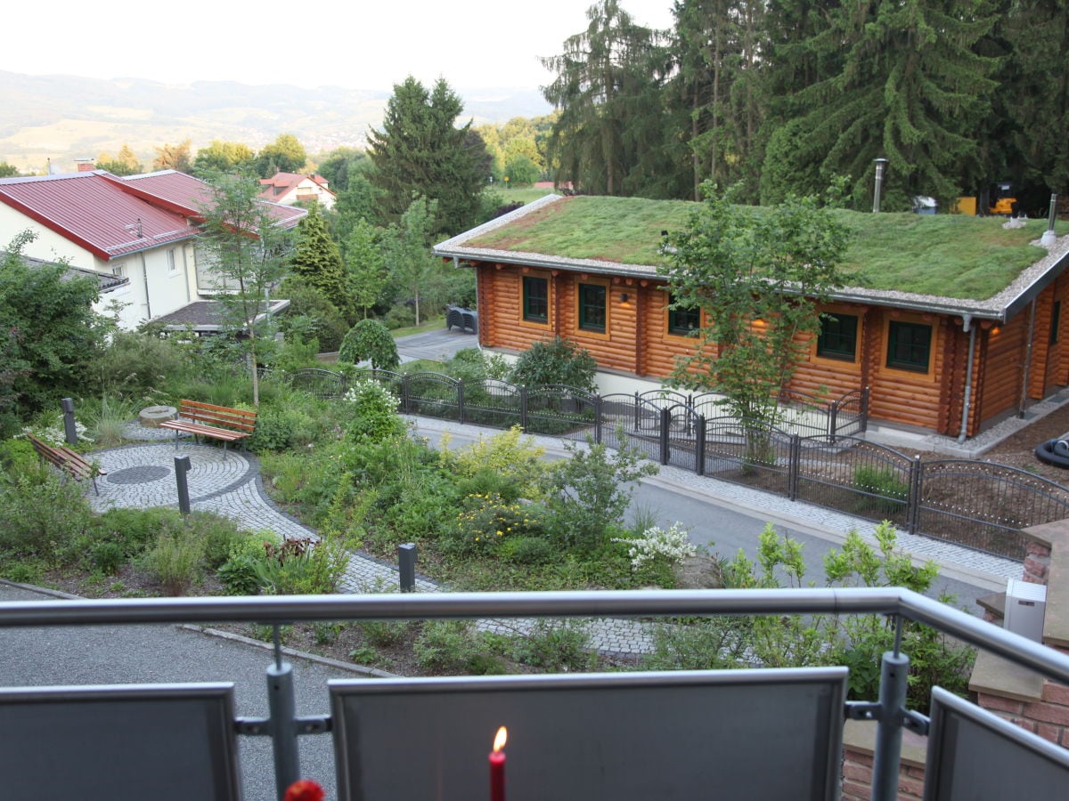 Blick vom Balkon der Ferienwohnung