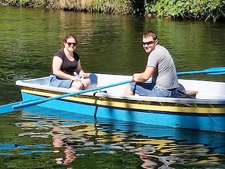 auf der Elde mit Ruderboot