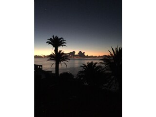 Sunrise viewed from the balcony of the living room