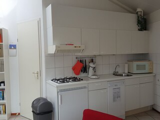 the kitchen