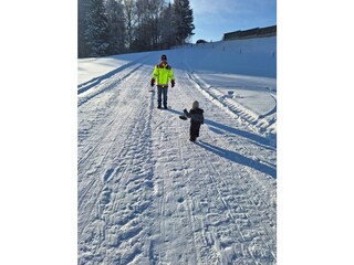 Toboggan run in front of the house