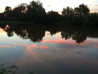 Sonnenaufgang am Schwarzen Wehl ( Angelteich )