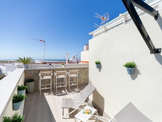 Dachterrasse mit Meerblick