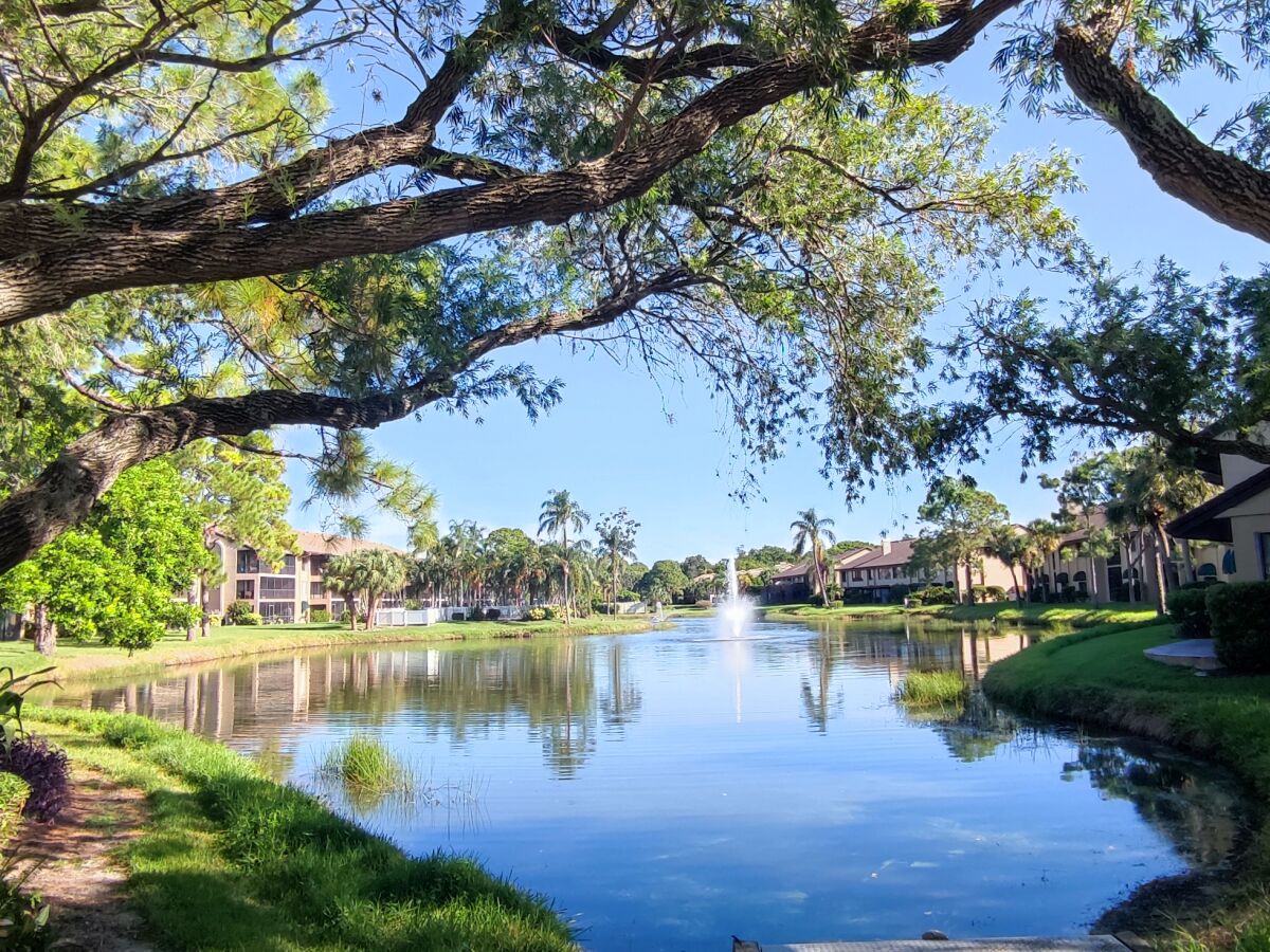 The lake next to the condo