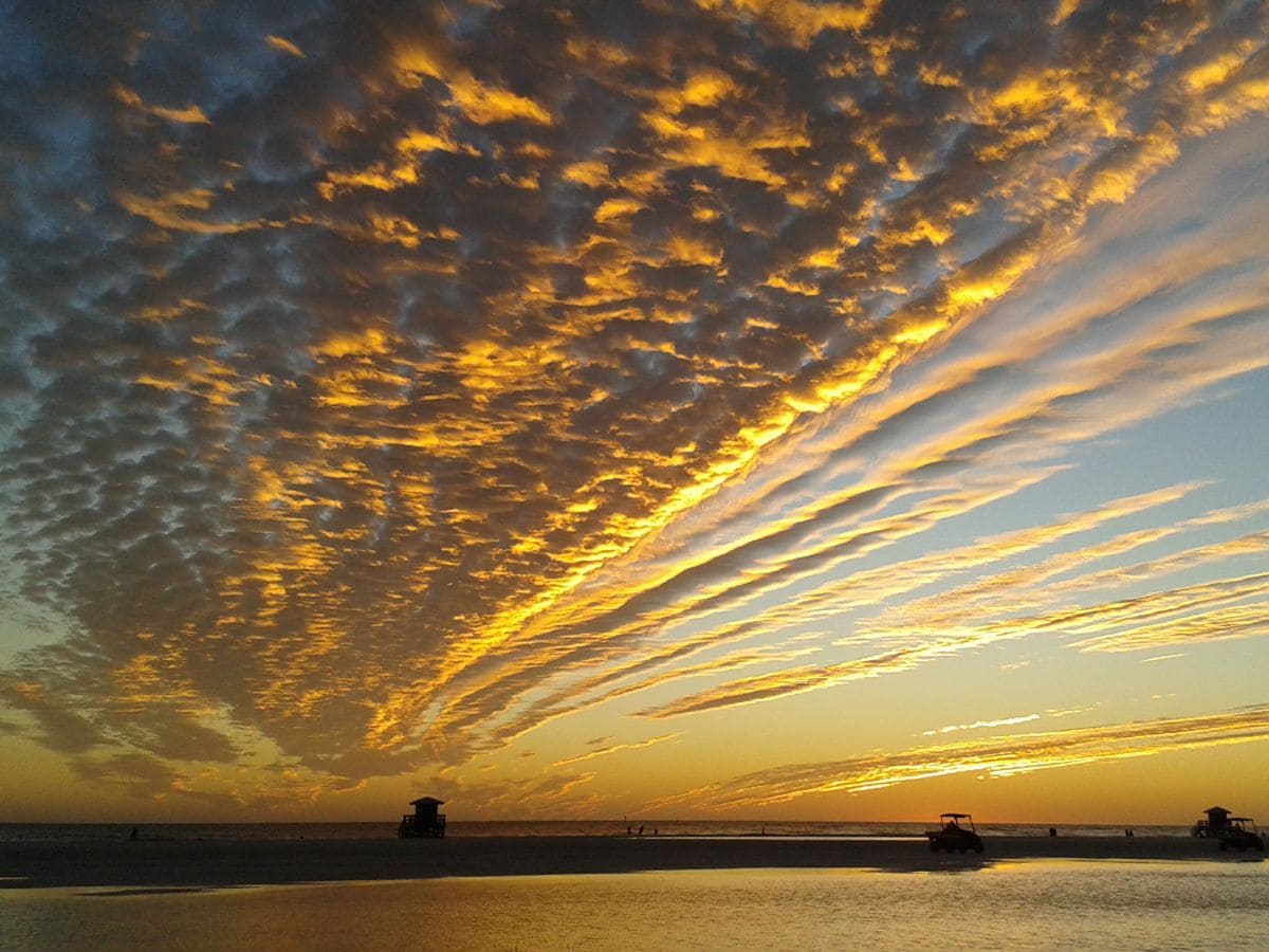 Sonnenuntergang am Strand des Siesta Key