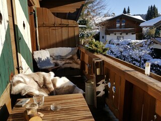 Balkon im Winter