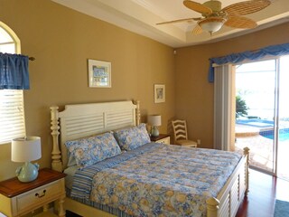 Master-Bedroom with pool area access