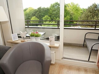 Balkon und Ausblick