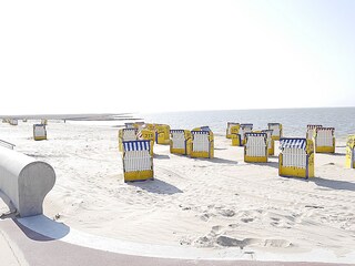 Strandkörbe gibt es am Strand