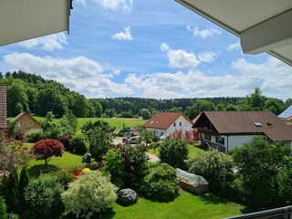 Blick aus dem Esszimmer/Balkon