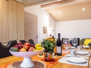 Esszimmer mit Wohnraum