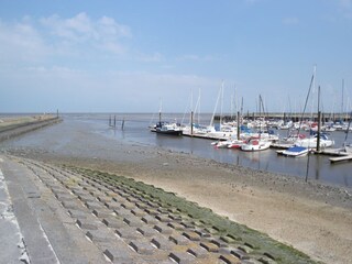 Der Hafen bei Ebbe
