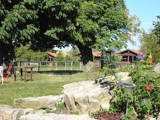 Blockhäuser auf dem Rittergut Friedenthal