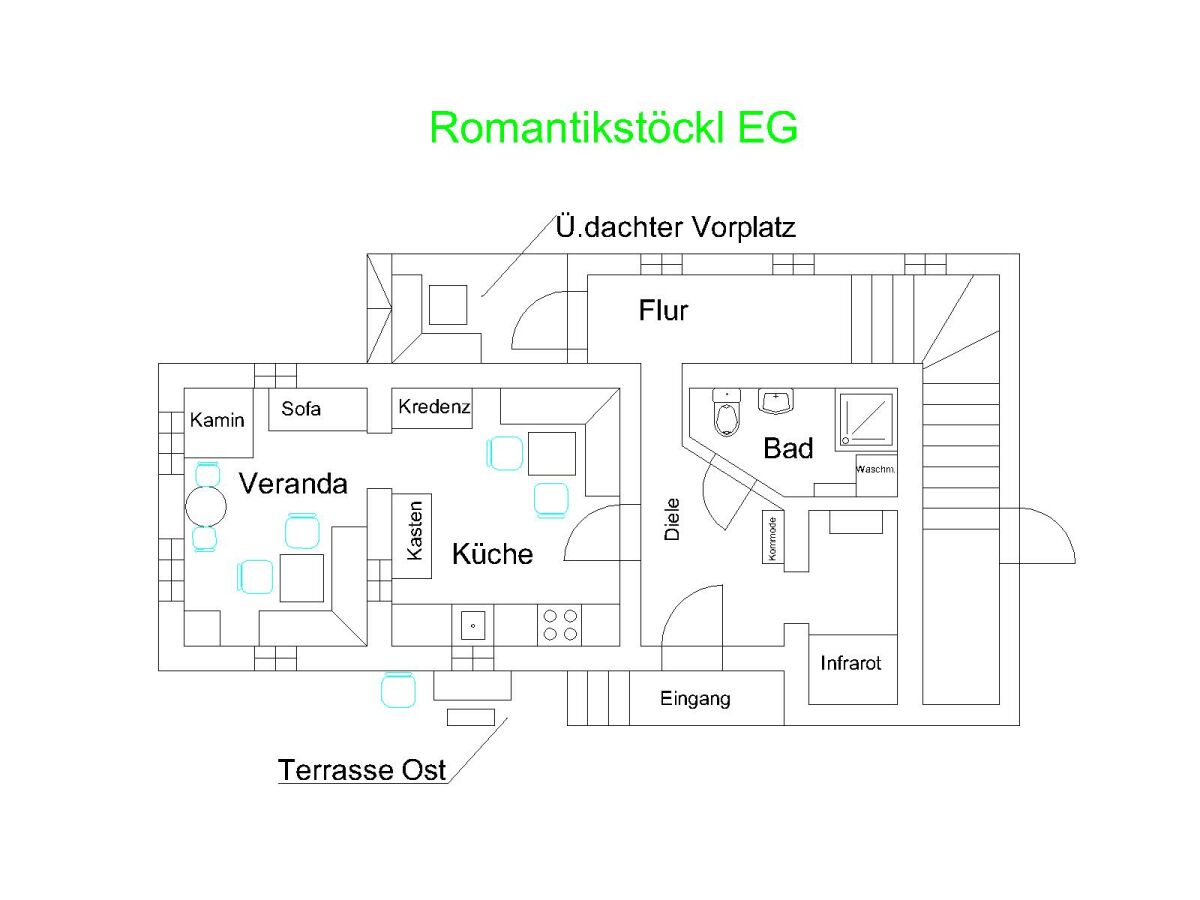 Grundriss Romantikstöckl EG