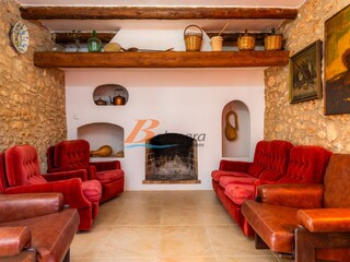 Living room with chimney