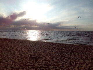 Kitesurfer am Sahlenburger Strand