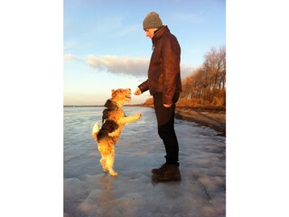 im Winter friert der Bodden vor der Tür meist zu