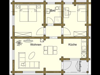 Grundriss Ferienhaus Waldhof