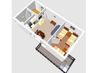 Vakantieappartement Njivice Grondplan 26