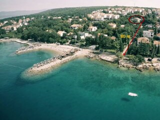 Lage des Hauses vom Strand