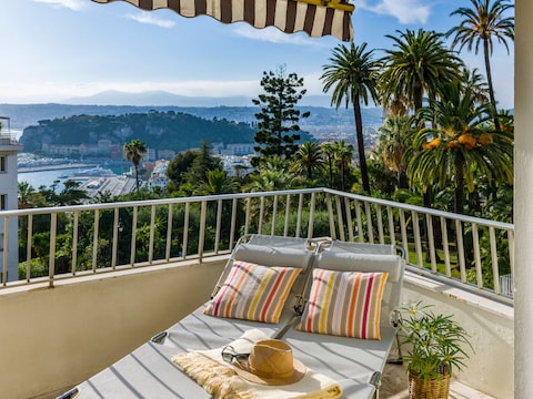 Holiday apartment Apartment - fantastic view above Nice + see